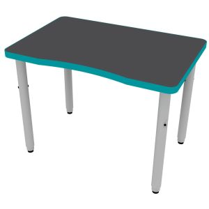 ELO® Plymouth II 24"D x 36"L Student Desk with 3mm Edge HPL Top and 2" Pin Adjustable Straight Round Legs
