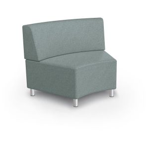MooreCo Morris 45º Inside Wedge Chair – Armless, 34.5"H x 45"W x 29.5"D