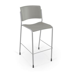 MooreCo Akt 4-Leg Stool with Glides - Morning Fog, 42" H x 20.5" W x 23" D