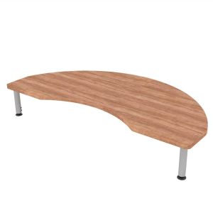 ELO® Kidney 36"D x 72"L Table with 3mm Edge HPL Top and 2" Mini Junior Adjustable Straight Round Legs