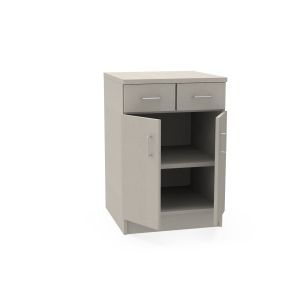 REplay® Modular Base Cabinet Unit with Top-Split Drawers Over Double Doors, Adjustable Shelf, and Adjustable Levelers - 24"W x 23"D x 35.5"H