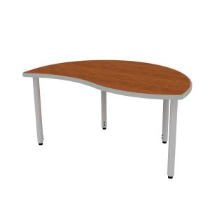 ELO® Reef XL 34"D x 54"L Table with Beveled Lotz Armor Edge™ HPL Top and 2" Adjustable Straight Round Legs