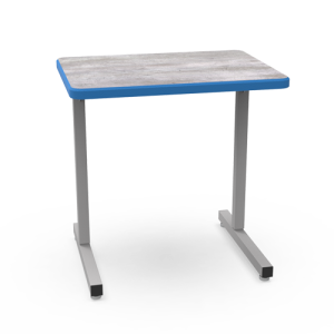 UNE-T Plymouth 24"D x 27"L Desk with 3mm Edge HPL Top and UNET Universal Adjustable Legs, Nylon Glides