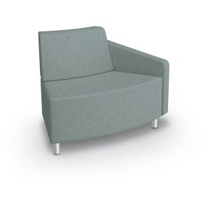 MooreCo Morris 45º Outside Wedge Chair – Left Arm, 34.5"H x 49"W x 29.5"D