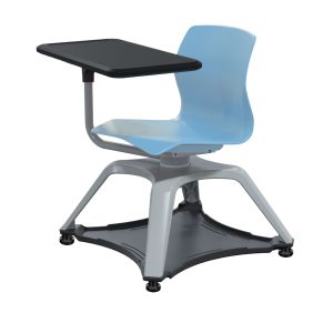 MooreCo Seed Enroll Chair (18") / Tablet Arm / Glides, 31.1"H x 25.6"W x 25.6"D