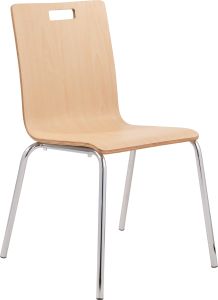 National Public Seating Bushwick Café Chair, Natural - Model BCC22
