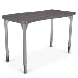 MooreCo Hierarchy Creator Desk – Rectangle – Platinum, 22" – 32"H x 32.1"W x 21.4"D