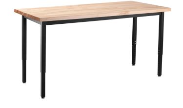 NPS® Heavy-Duty Table, 18" x 42", Butcherblock Top