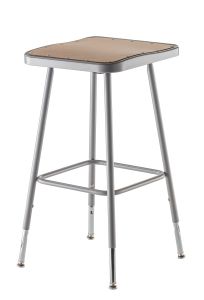 NPS Square Lab Stool - 25" - 33" Adjustable Height