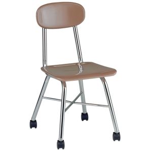 USACapitol Legacy 17.5” H-Frame Hard Plastic Chair with Cross Brace and Casters