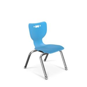 MooreCo Hierarchy 4 Leg Chair, 12" Chrome Base, 24"H x 16"W x 17"D