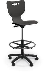 MooreCo Hierarchy Stool with 5-Star Base - Black