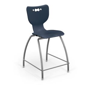 MooreCo Hierarchy 4-Leg Stool, 24" Height - Navy