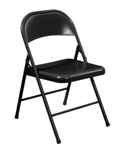 4 PACK Commercialine All-Steel Folding Chair-Black