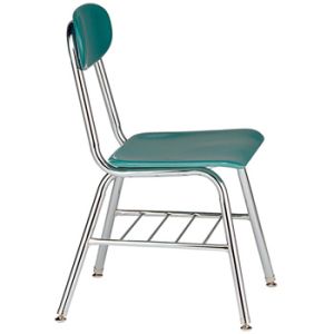 USACapitol Legacy 17.5” H-Frame Hard Plastic Chair with Book Rack