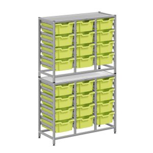 Gratnells Dynamis Tall Storage Unit with 24 Deep Trays