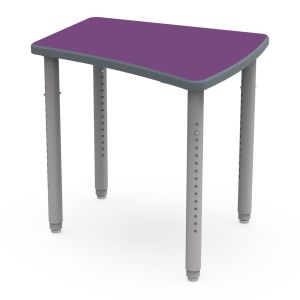 ELO® Arcadia 26"D x 28.5"L Student Desk with Beveled Lotz Armor Edge™ HPL Top and 2" Pin Adjustable Straight Round Legs