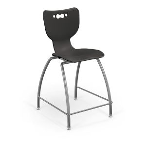 MooreCo Hierarchy 4-Leg Stool, 24" Height - Black