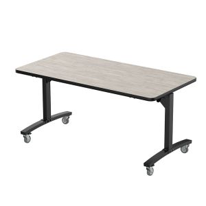 NPS® 48" x 48" Mobile Flipper Table, Custom Laminate Top, MDF Core, Black Protect Edge
