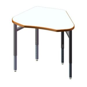 USACapitol Unite6 Adjustable Desk, 21" D x 33" W, with Laminate Top and Spray Edge