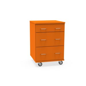 REplay® Mobile Base Cabinet Unit with 1 Standard Drawer (6.13"), 2 Equal Drawers, and Casters - 24"W x 23"D x 35.5"H