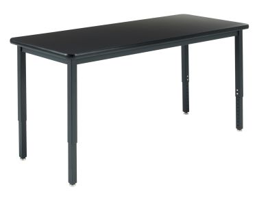 Diversified Spaces Adjustable Height Metal Table with Laminate Top - 60" x 42"