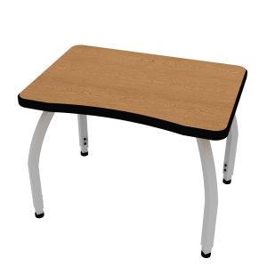 ELO® Plymouth II 20"D x 28.5"L Student Desk with Beveled Lotz Armor Edge™ HPL Top and 1.25" Junior Adjustable Square Legs