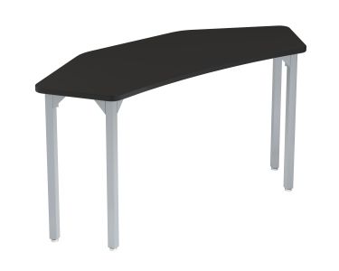 NPS® Heavy-Duty Fixed Height Activity Table, 24" x 54" Tri, Chem-Res Top, Grey Legs