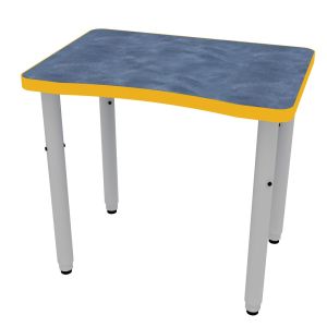 ELO® Plymouth II 20"D x 28.5"L Student Desk with 3mm Edge HPL Top and 2" Pin Adjustable Straight Round Legs