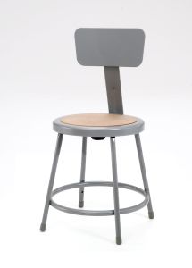 NPS Lab Stool with Backrest - 18" Seat Height