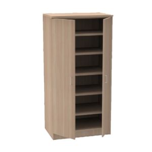REplay® Modular Tall Cabinet Unit with Double Doors, 1 Center Fixed Shelf, 4 Adjustable Shelves, and Adjustable Levelers  - 36"W x 23"D x 84"H