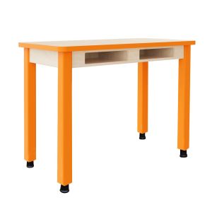 Diversified Spaces PerpetuLab Science Lab Table with Book Compartments, Steel Legs, and Laminate Top - 21" x 54"