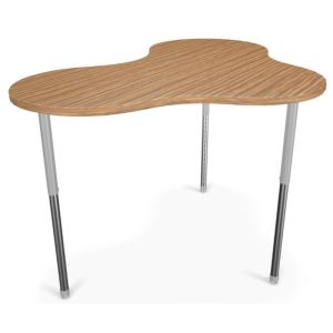 MooreCo Hierarchy Cloud 9 Table (Large) – Standing Height Legs (Platinum), 27" – 42"H x 55.5"W x 39.3"D