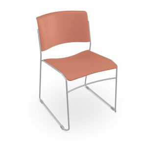 MooreCo Akt Stacking Chair - Cayenne, 30" H x 20" W x 22.5" D
