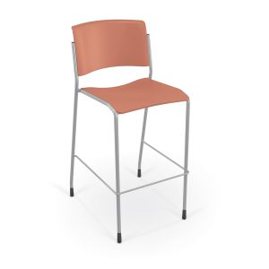 MooreCo Akt 4-Leg Stool with Glides - Cayenne, 42" H x 20.5" W x 23" D