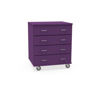 REplay® Mobile Base Cabinet Unit with 4 Equal Drawers, and Casters - 30"W x 23"D x 35.5"H