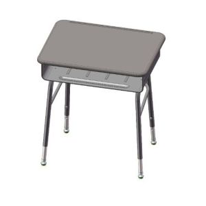 USACapitol Aptitude Open Front Desk with Hard Plastic Top, 23.5" - 29.5" H - 18" D x 24" W
