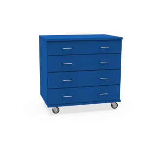 REplay® Mobile Base Cabinet Unit with 1 Standard Drawer (6.13"), 3 Equal Drawers, and Casters - 24"W x 23"D x 35.5"H