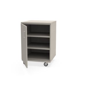 REplay® Mobile Base Cabinet Unit with Left Hinged Single Door, 2 Adjustable Shelves, and Casters - 18"W x 23"D x 35.5"H