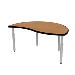 ELO® Reef XL 34"D x 54"L Table with Beveled Lotz Armor Edge™ HPL Top and 2" Pin Adjustable Straight Round Legs