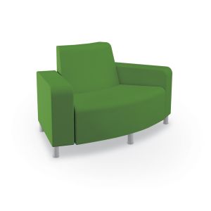 MooreCo Phoeby Outdoor Outfacing Curved Loveseat, Both Arms