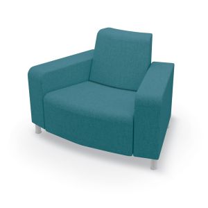 MooreCo Phoeby Indoor Outside Curve Chair, Both Arms, Legs