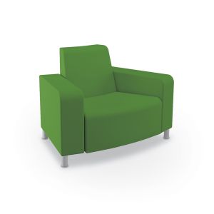 MooreCo Phoeby Outdoor Outfacing Curved Lounge Chair, Both Arms