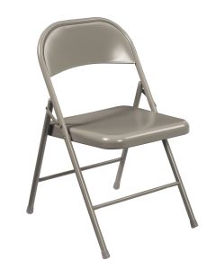 4 PACK Commercialine All-Steel Folding Chair-Gray