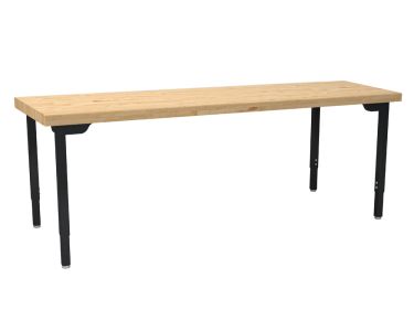 NPS® Heavy-Duty Designer Table, 36" x 84", Butcherblock Top