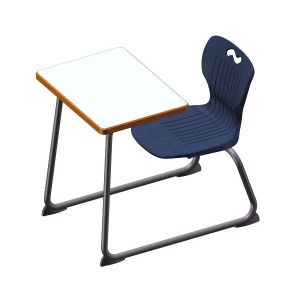 USACapitol Ntersect 16” H Laminate Dual-Entry Sled Combination Desk with Spray Edge - 18" D x 24" W