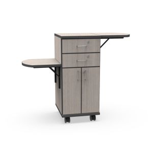 Traditional Teacher's Lectern, (2) 16" Wings, 2 Single Drawers, 2 Double Doors with Adjustable Shelf