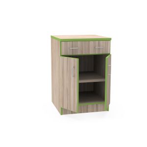 REplay® Modular Base Cabinet Unit with Single Drawer Over Double Doors, Adjustable Shelf, and Adjustable Levelers - 24"W x 23"D x 35.5"H
