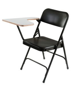 2 PACK 5200 Series Tablet Arm Folding Chair-Black-Right-Handed