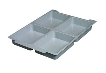 6 Pack Gratnells Molded 4 Section Insert for F1 Trays